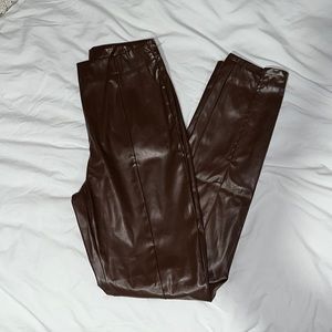 Brown Leather Pant
